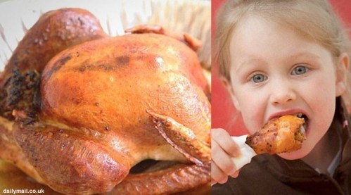 Untuk menghabiskan daging ayam, ada banyak cara memakannya. Jadi tidak perlu diteliti, cara anak memegang daging ayam. Yang penting rasa lapar terobati dengan menyantap ayam.