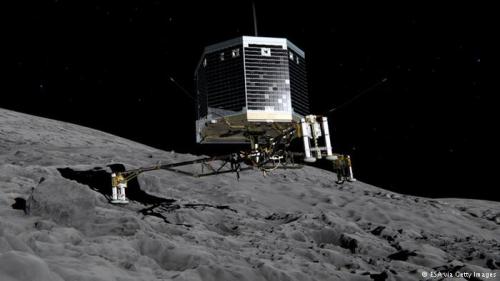 Animasi pendaratan Philae mendarat di komet.