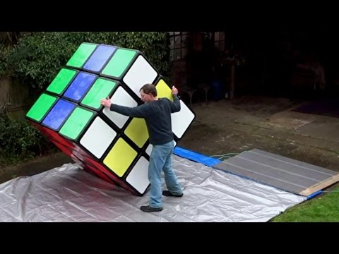 RUBIK 'S puzzle CUBE TERBESAR Tony Fisher di dunia! Resmi Guinness World Record ! 1.57m 3x3x3